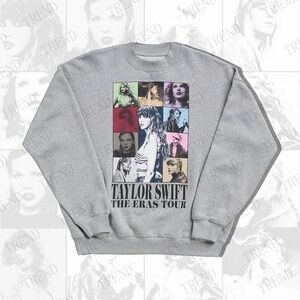 TAYLOR SWIFT GREY ERAS TOUR SWEATSHIRT SIZE LARGE 💖💞
